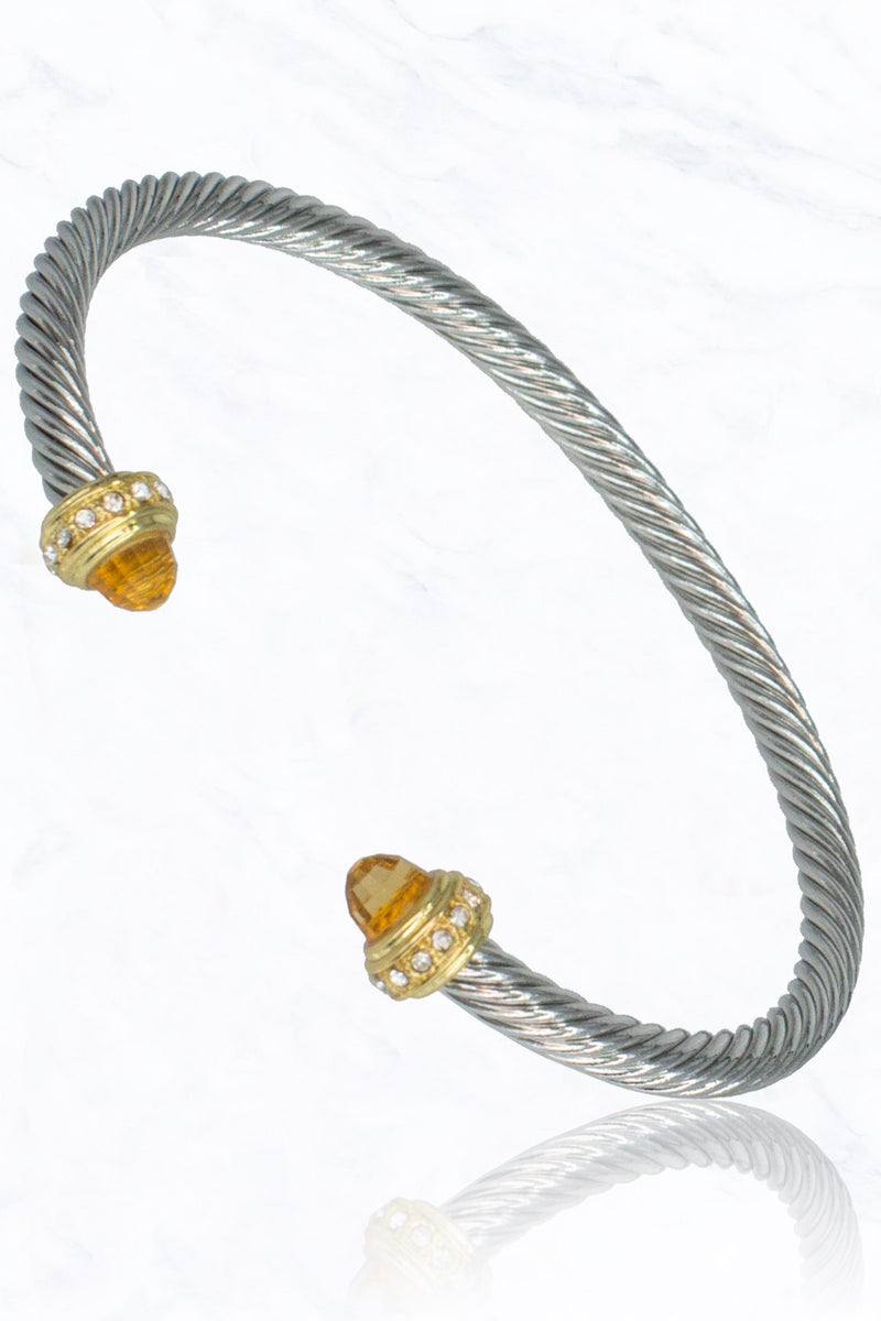Rhinestoe Cable Bracelet