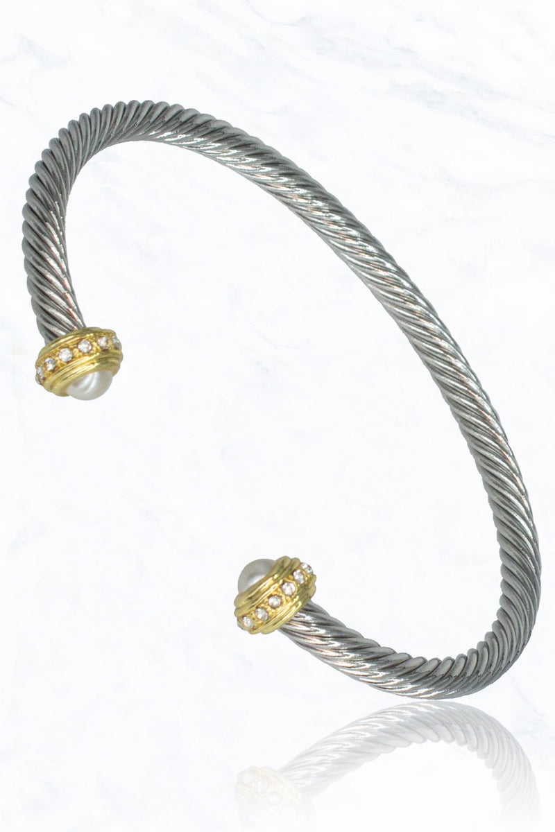 Rhinestoe Cable Bracelet