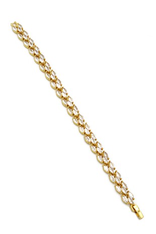 CZ Gold Tennis Bracelet