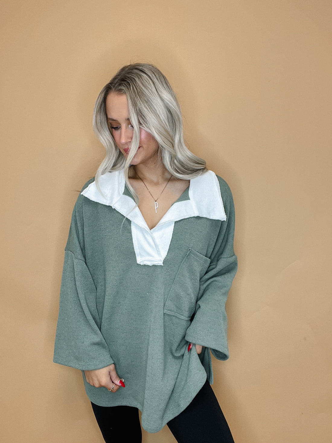 Oversized Sage Long Sleeve