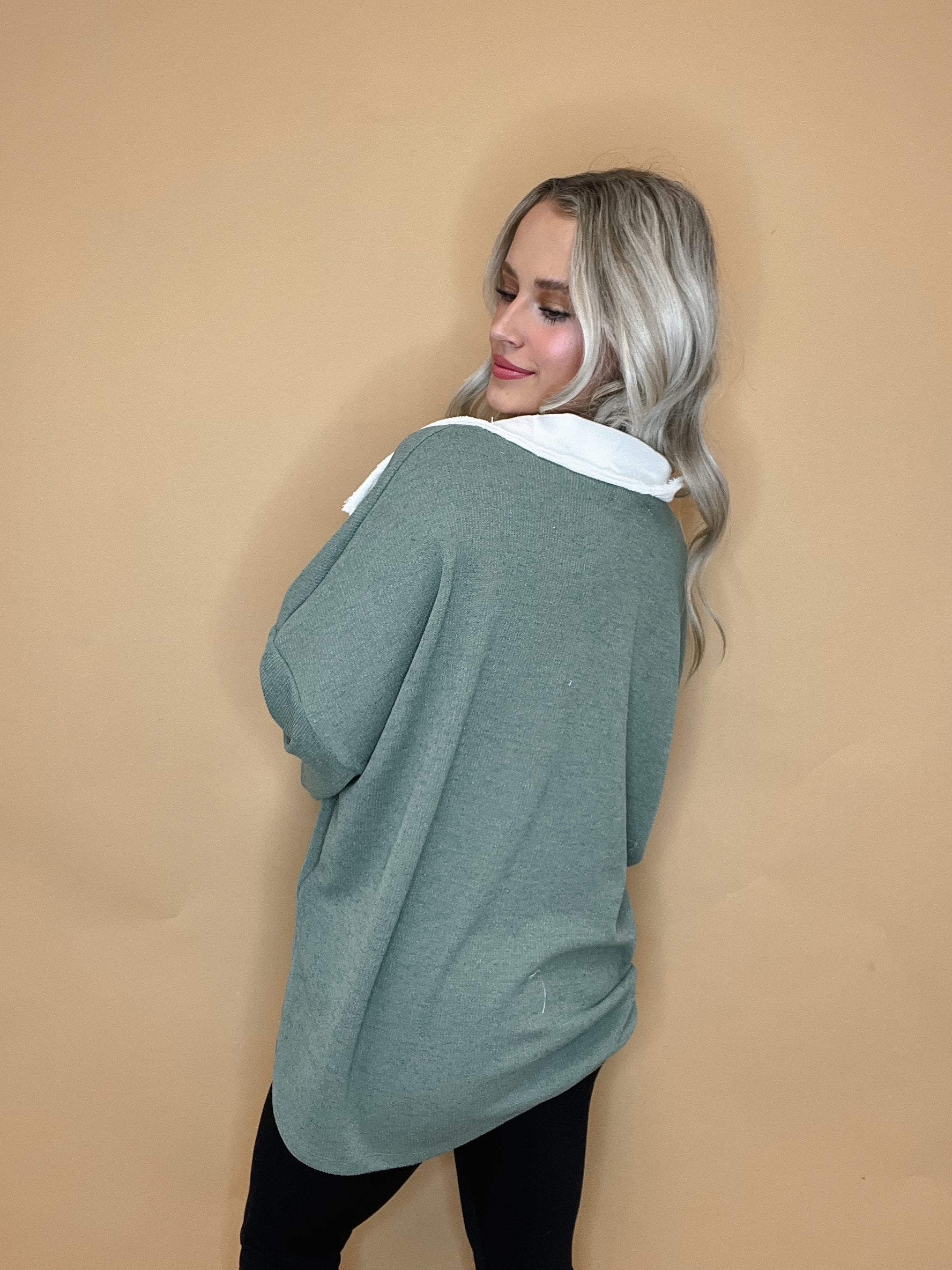 Oversized Sage Long Sleeve