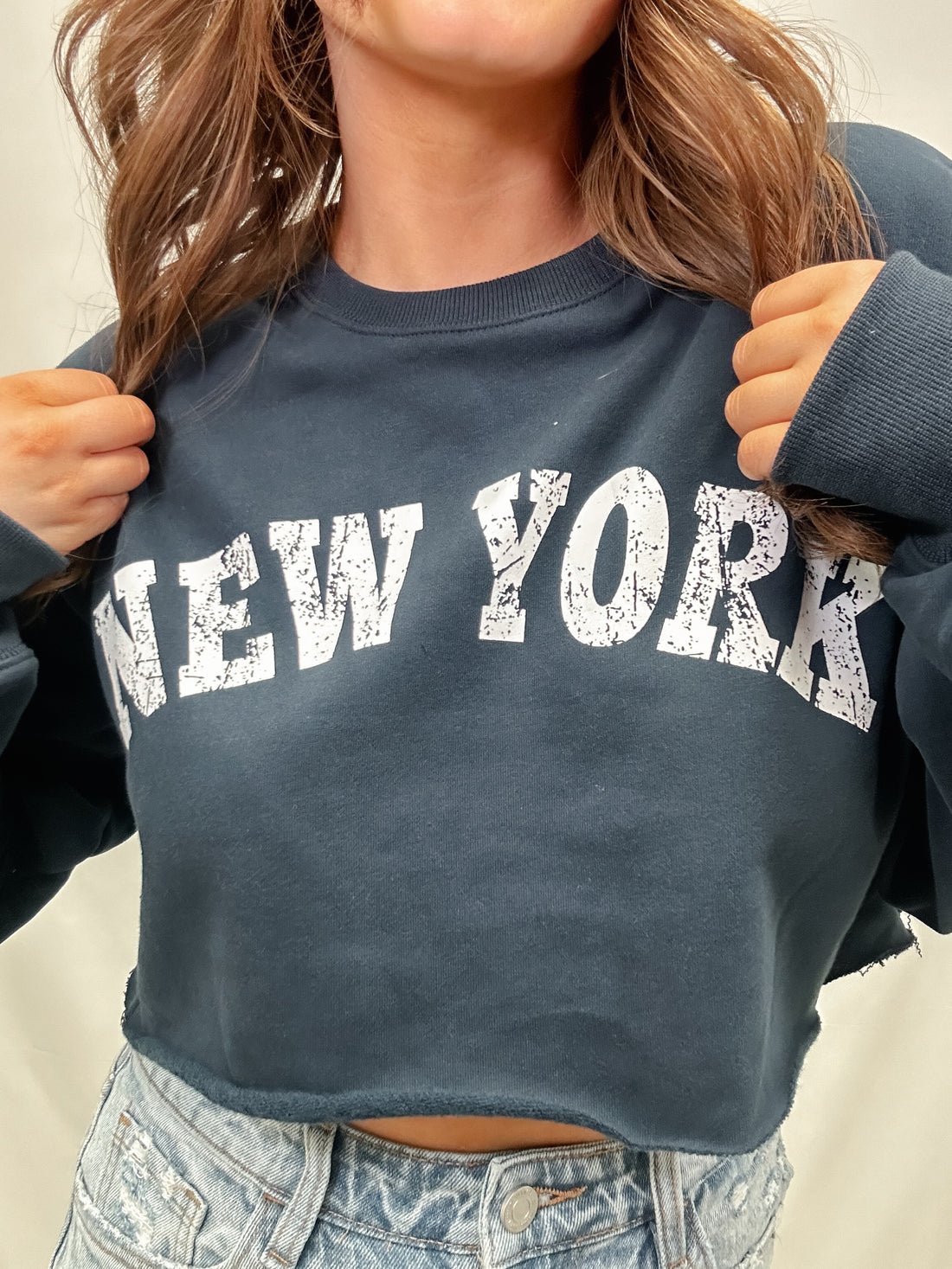 NY Cropped Sweatshirt