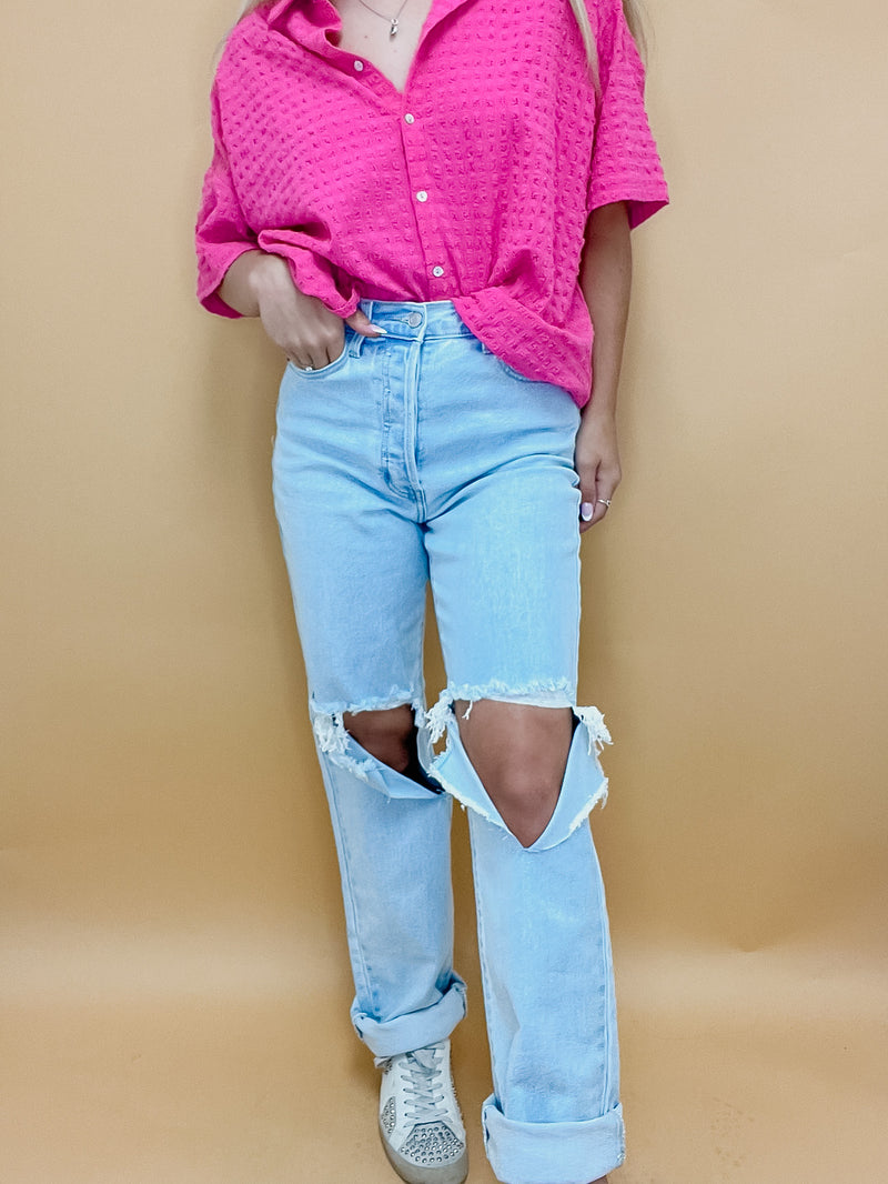 Ripped Knee Jeans