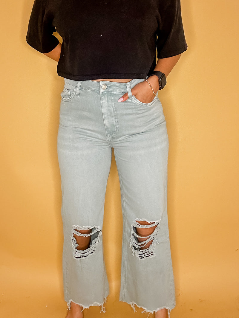 Vintage Crop Flare Jeans