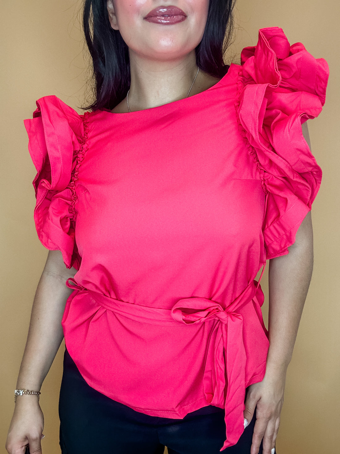 Athens Ruffle Top