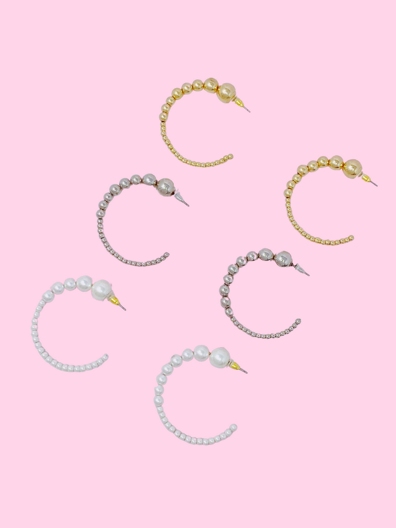 Graduation Bauble Hoop Earrings