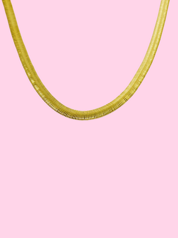 Layered Herringbone Chain Link Necklace