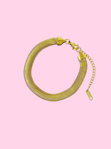 Layered Herringbone Chain Link Necklace