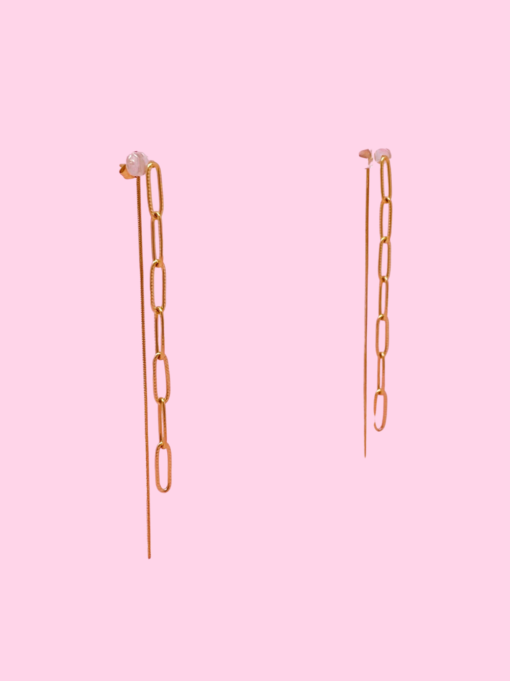 Double Chain Drop Earrings