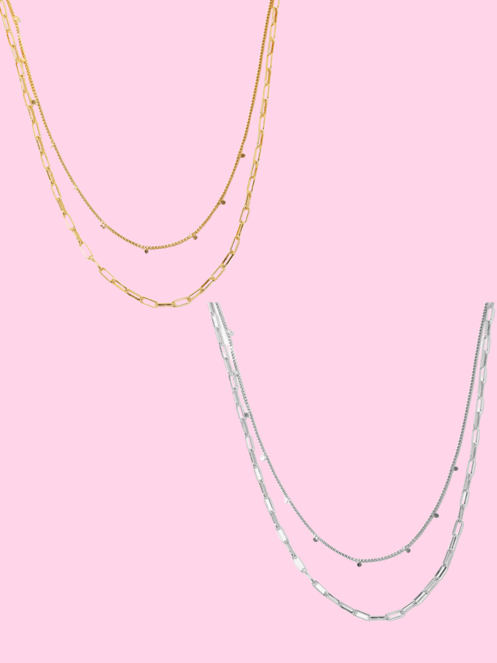Gold Mixed Chain Necklace