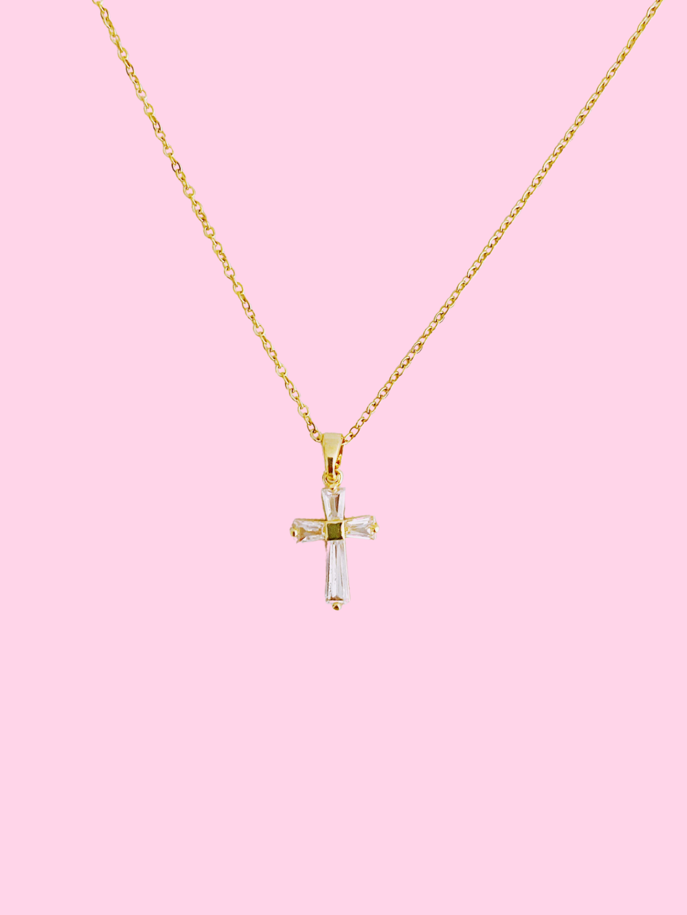 My Dear Crystal Cross Necklace