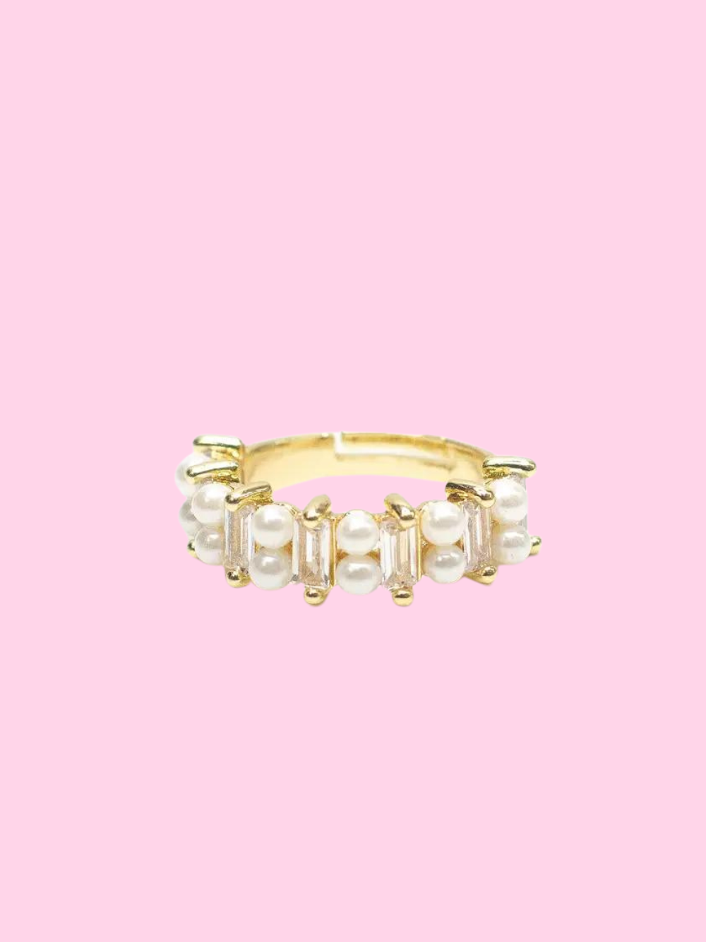 Pearl Baguette Ring