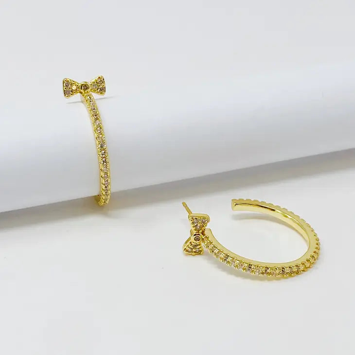 Bow on Top Hoops