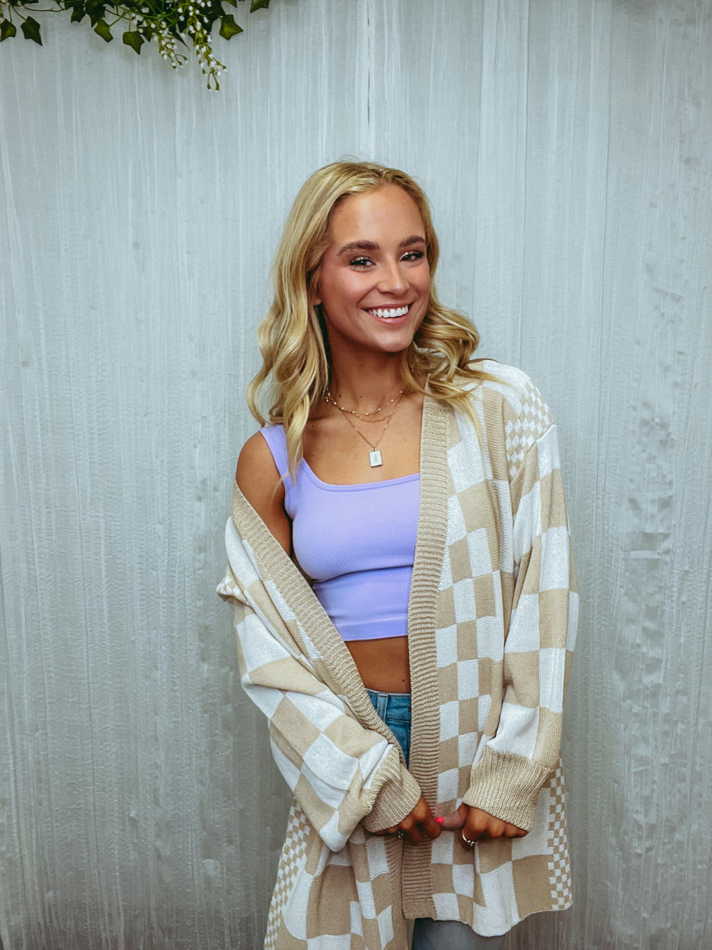 Checkerboard Cardigan