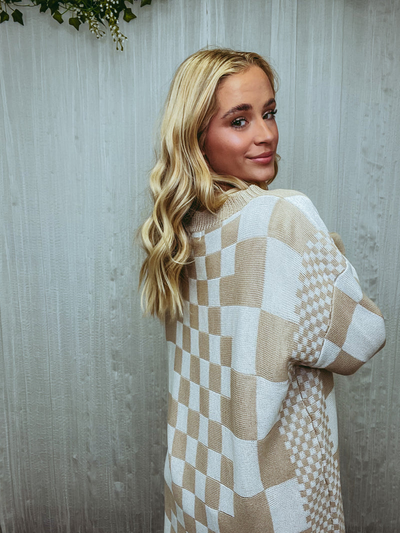 Checkerboard Cardigan